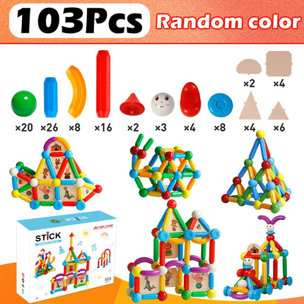 Kids Magnetic Construction Building Stem Toys