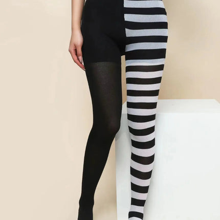 Women Gothic Striped Yoga Fitness Leggings