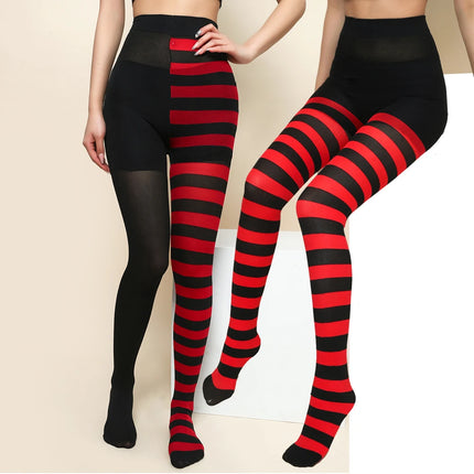 Women Gothic Striped Yoga Fitness Leggings