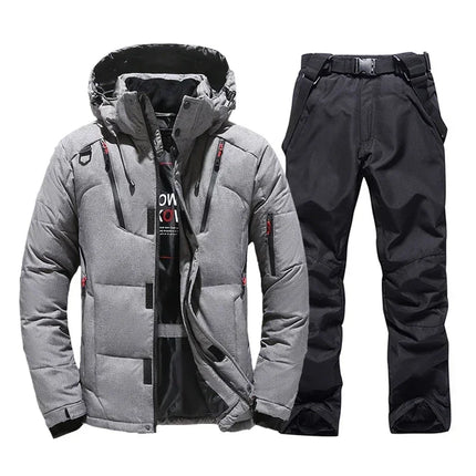 Men Thermal Winter Skiing Down Jacket Set