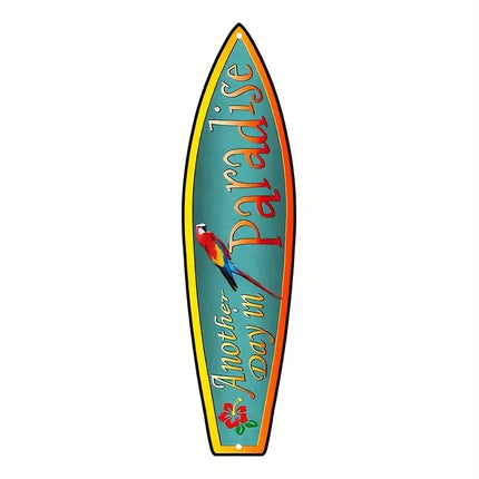 Hawaiian Surfboard Wood Novelty Sign Beach House Decor