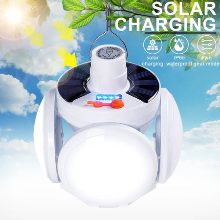 Solar Portable LED Outdoor Camping USB Globe Light