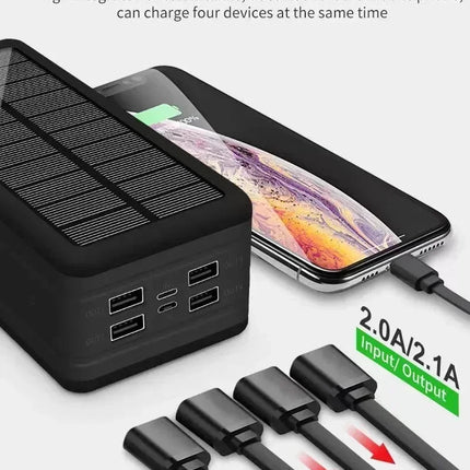 Solar Powered 200k mAh Wireless Battery Charger Powerbank