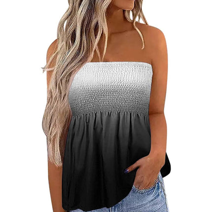 Women Sleeveless Butterfly 3D Crop Tops