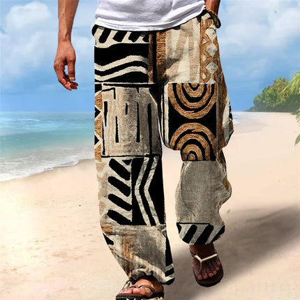 Men Navajo Summer Casual 3D Vacation Wear Pants