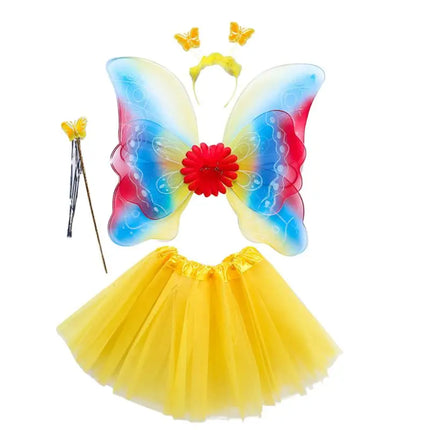 Girl 4pc LED Fairy Butterfly Costume Set