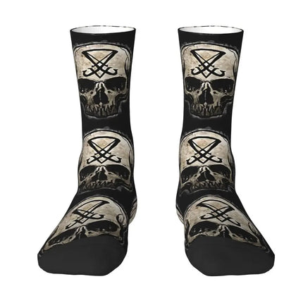 Men Skull Bones Funny Festival Mid-Tube Socks