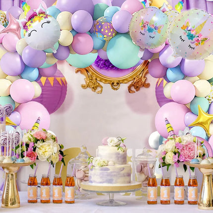 Unicorn Rainbow 142pc Garland Arch Party Kit