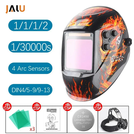 Solar Auto-Darkening 100*97mm Large View Welding Mask