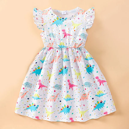 Girl Cartoon Animal Summer Ruffle Dress – Mad Fly Essentials