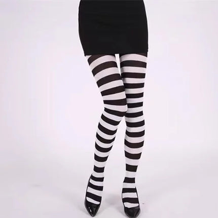 Women Gothic Striped Yoga Fitness Leggings