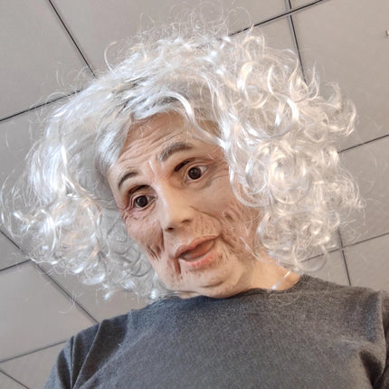 Men Halloween Old Lady Mask