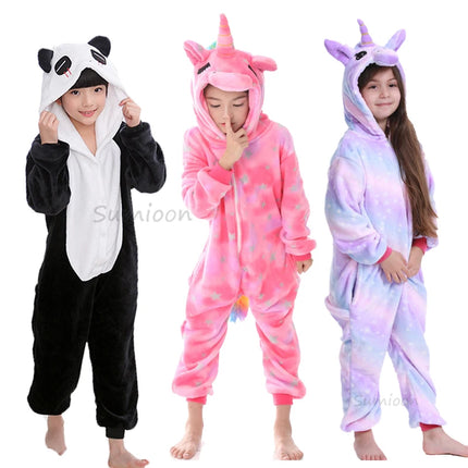 Baby Girl Winter Unicorn Pajama Costume Set