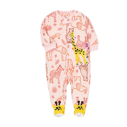 Baby Boy Fall Fleece Animal Rompers