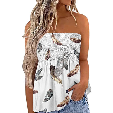 Women Sleeveless Butterfly 3D Crop Tops