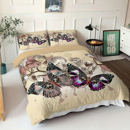 Kids Room 3D Butterfly Duvet Bedding Sets