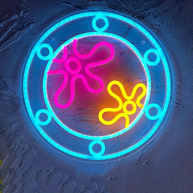 Ocean World Porthole Neon Light Signs.