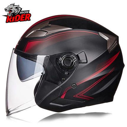 Motorcycle Half Face Double Lens Helmet