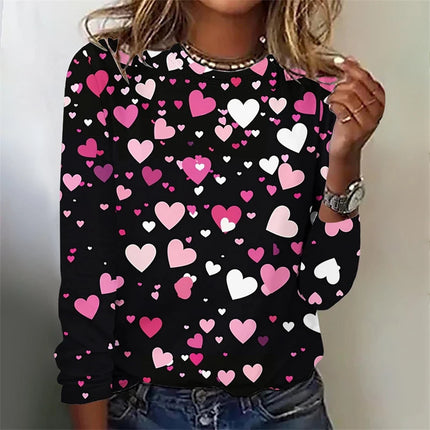 Women 3D Love Long Valentine's Tees - Mad Fly Essentials