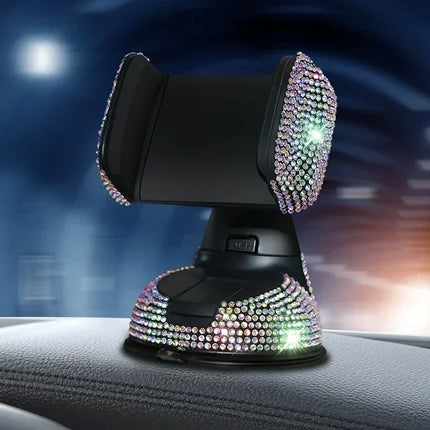 Multi Color Rhinestone Auto Interior Rotatable Phone Holder