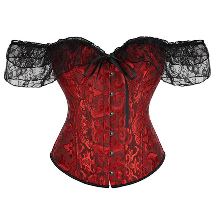 Women Black Red Gothic Shapewear Corset