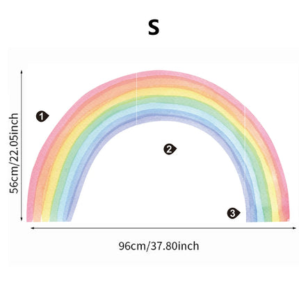 Large Rainbow Pastel 3D Nursery Wall Sticker