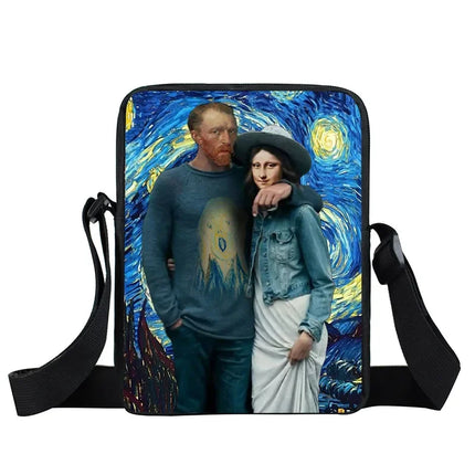 Funny Van Gogh Starry Night Crossbody Travel Bags