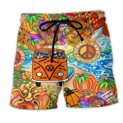 Men Swimwear 3D Skull Surfer Beach Boardshorts