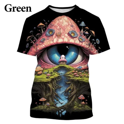 Men Funny Eyes 3D Psychedelic Mushroom Shirts