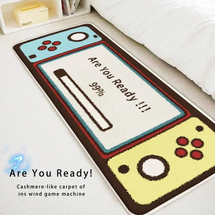 Kids Room Vintage Game Console Wear-Resistant Area Rug