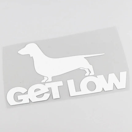 Window Dachshund GET LOW Auto Decal - Mad Fly Essentials