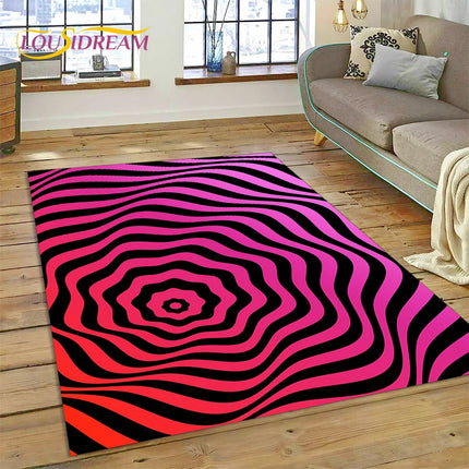 3D Vortex Visual Illusion Living Room Rug