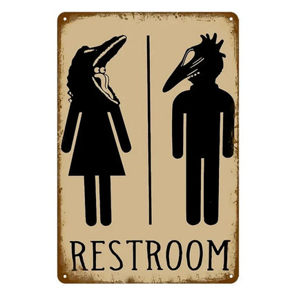 Nostalgia Vintage Bathroom Restroom Wall Art Decor