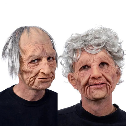 Kids Funny Old Granny Grampa Mask