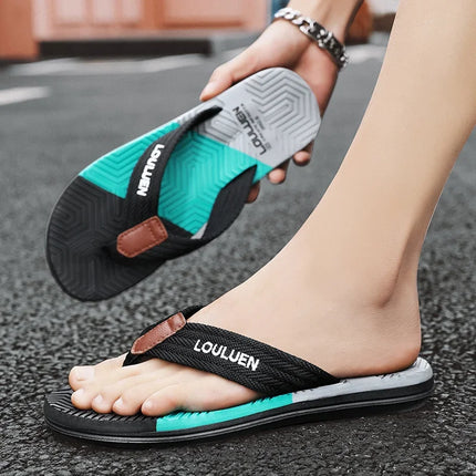 Men Outdoor Beach Multicolor Flip Flops