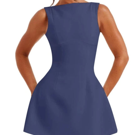 Women 2024 Backless Slim Summer Mini Dress