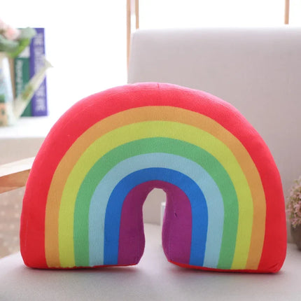 Rainbow Shaped Kids Plush Toy Neck Pillow