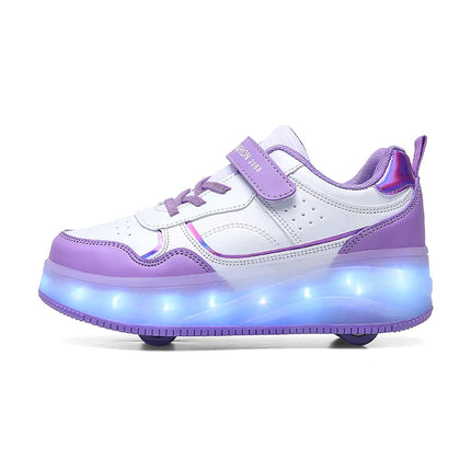 Girls LED USB-Charging Skate Luminous Shoes