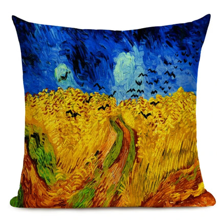 Van Gogh Square Pillow Cover Decor - Mad Fly Essentials