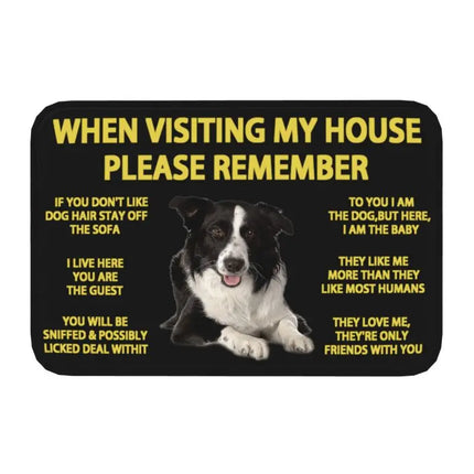 Border Collie Dog Front Floor Entrance Mat