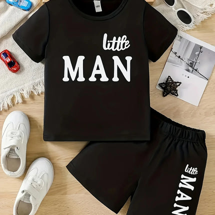 Baby Boy Little Man Graphic Tracksuits