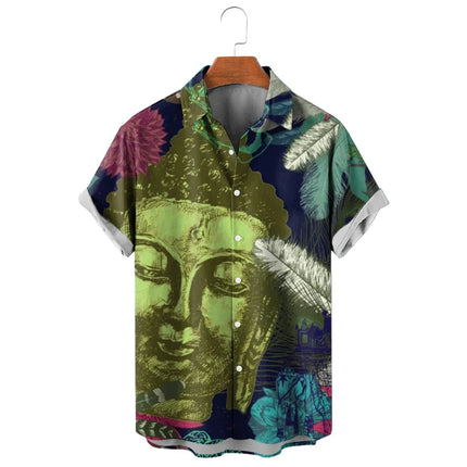 Men Hawaiian Tiki Ghost 3D Beach Shirts