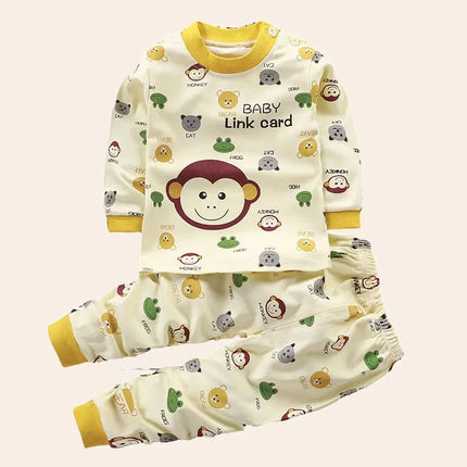 Baby Boy Cartoon Dinosaur Pajama Set