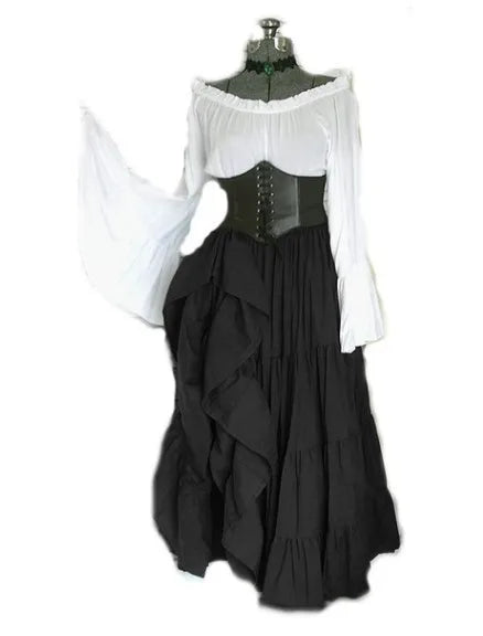 Women Medieval European Long Party Dress