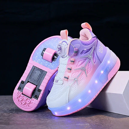 Girl Fashion LED Luminous Skate Sneakers