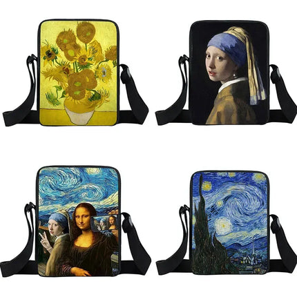 Funny Van Gogh Starry Night Crossbody Travel Bags