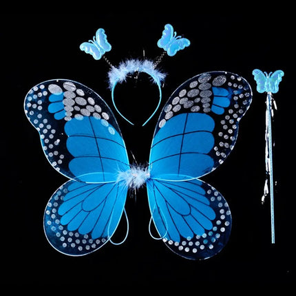 Kids Girl Princess Fairy Butterfly Wings Costume Set