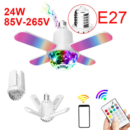 Kids Room E27 LED Music Bluetooth Lamp Remote Bulb