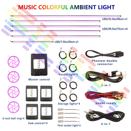 RGB App Control Car Interior Ambient Light