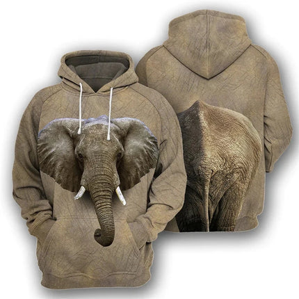 Men Autumn 3D Animal Hoodies